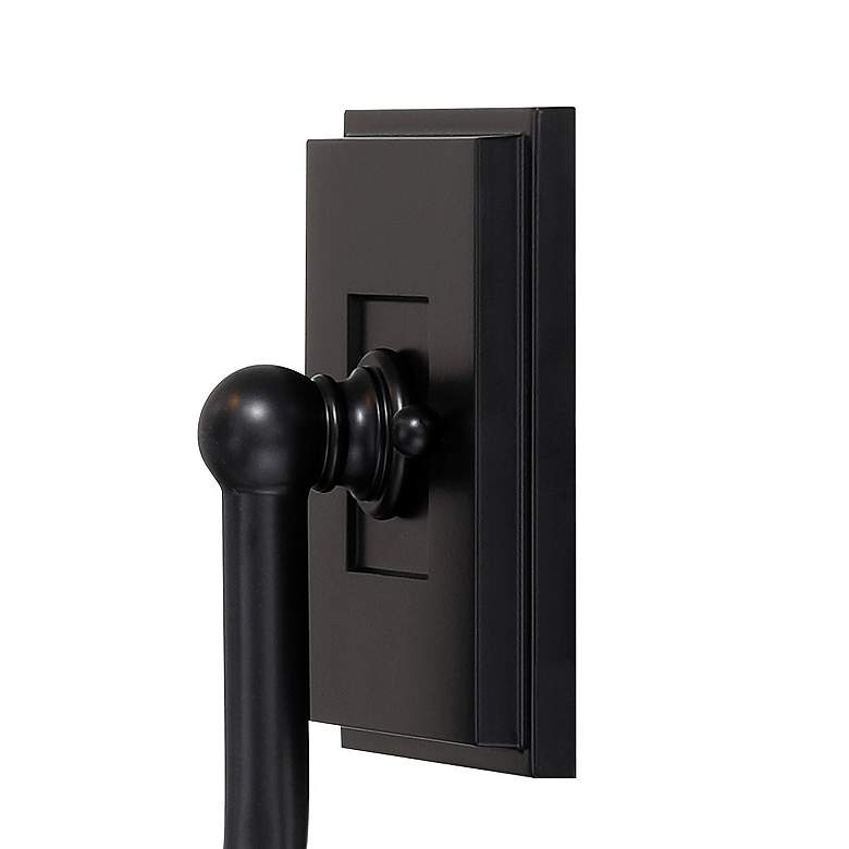 Image 6 Minka Lavery Antonia 1-Light 5.5-in Black Wall Sconce with Glass Shade more views