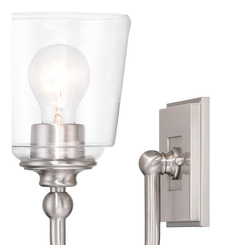 Image 5 Minka Lavery Antonia 1-Light 5.5-in Brushed Nickel Wall Sconce with Shade more views
