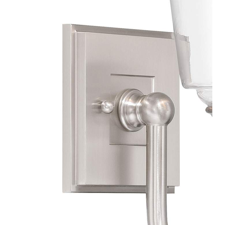Image 6 Minka Lavery Antonia 1-Light 5.5-in Brushed Nickel Wall Sconce with Shade more views