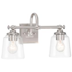 Minka Lavery Antonia 2-Light 17.38-in Brushed Nickel Vanity Light