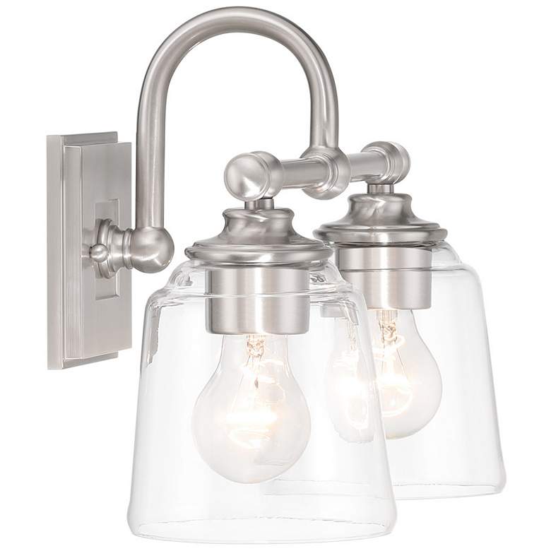 Image 4 Minka Lavery Antonia 2-Light 17.38-in Brushed Nickel Vanity Light more views