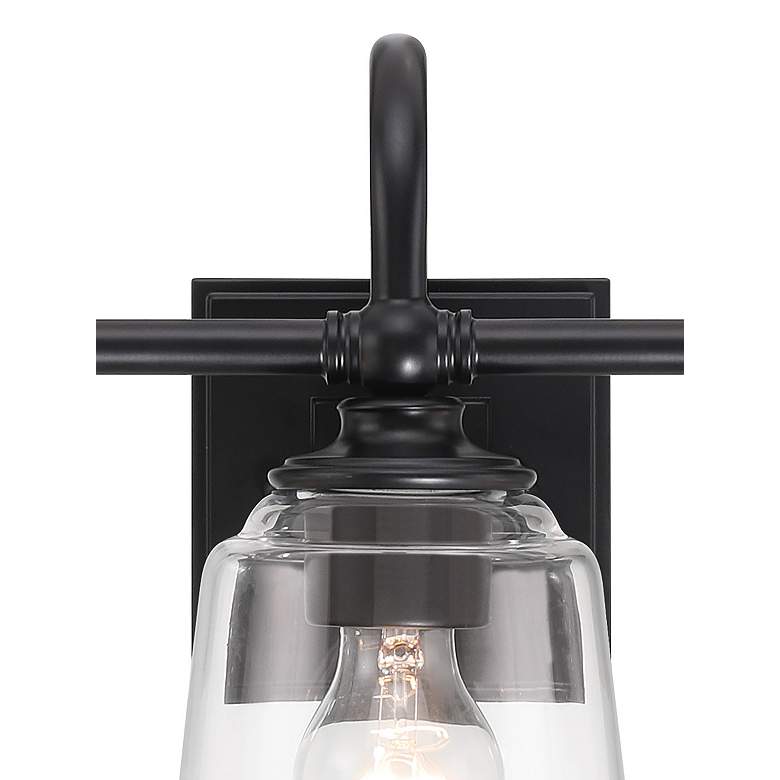 Image 5 Minka Lavery Antonia 3-Light 25.25-in Black Vanity Light with Glass Shades more views