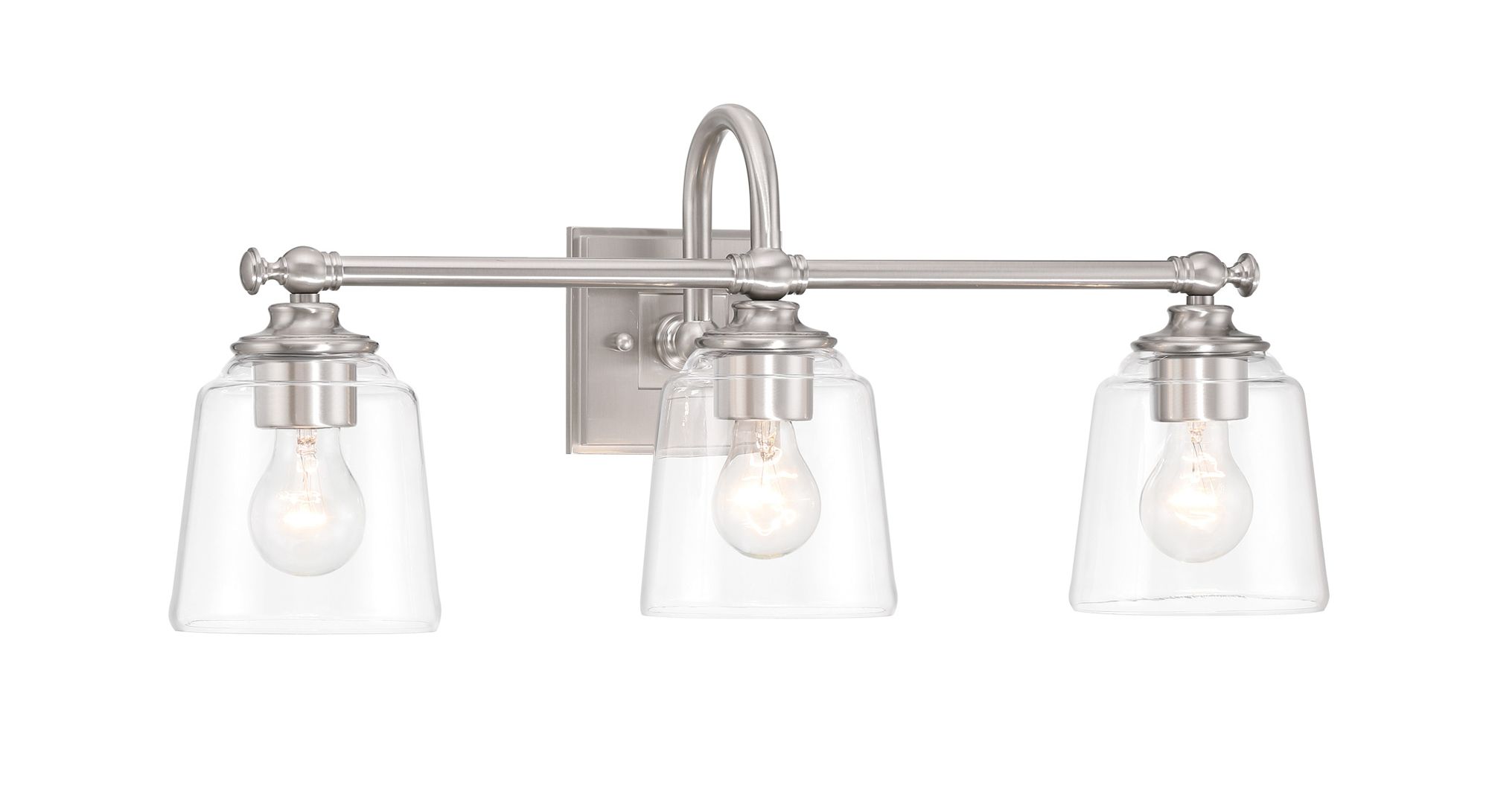 Image 2 Minka Lavery Antonia 3-Light 25.25-in Brushed Nickel Wall Sconce more views