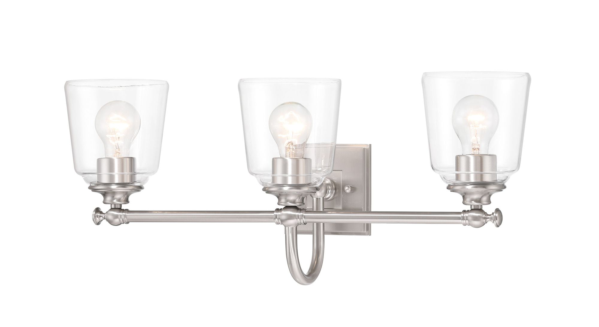 Image 3 Minka Lavery Antonia 3-Light 25.25-in Brushed Nickel Wall Sconce more views