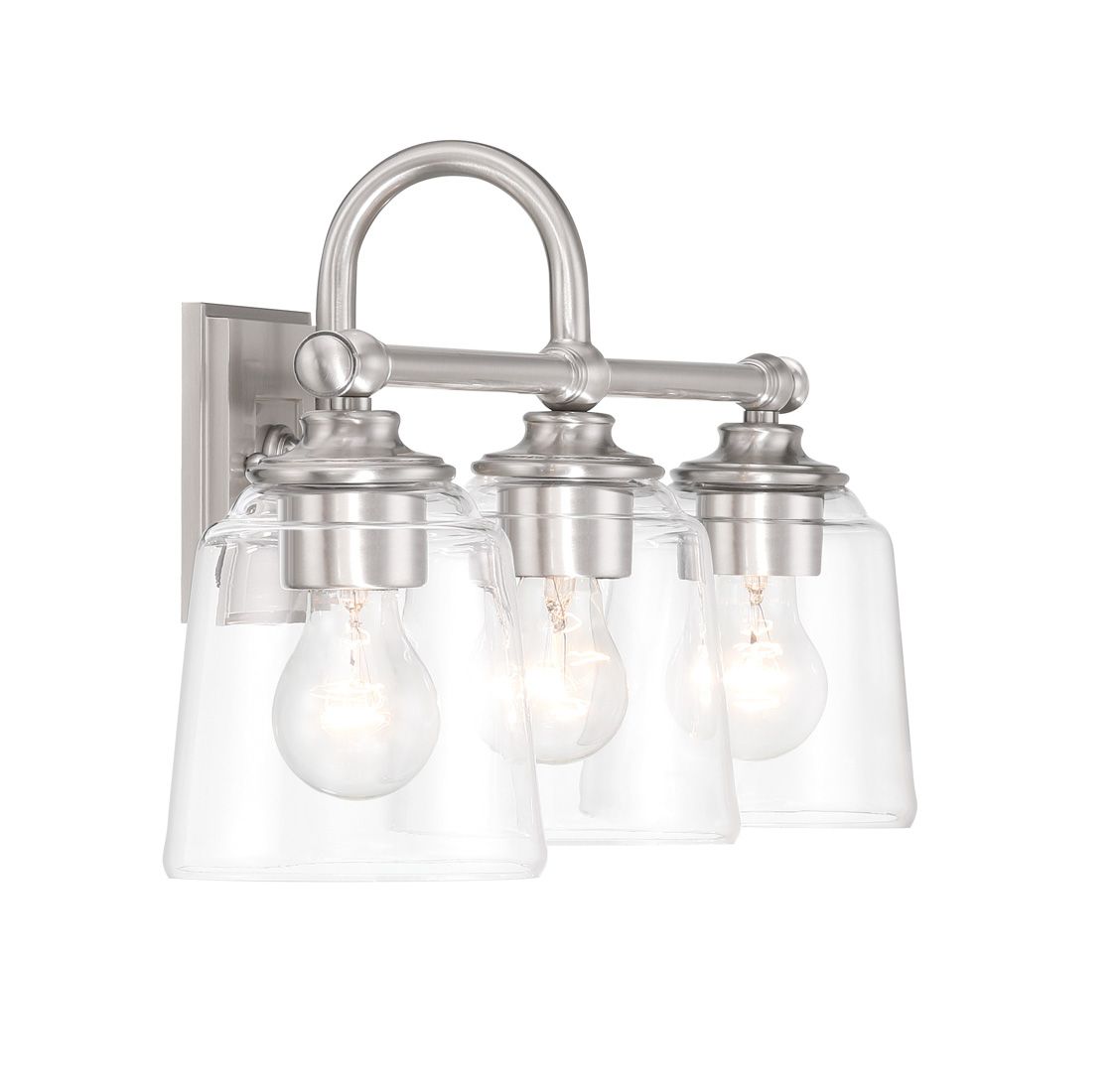 Image 5 Minka Lavery Antonia 3-Light 25.25-in Brushed Nickel Wall Sconce more views