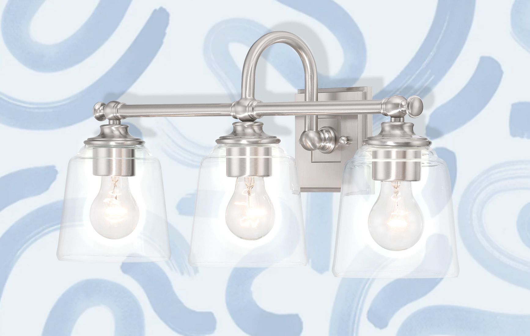Image 7 Minka Lavery Antonia 3-Light 25.25-in Brushed Nickel Wall Sconce more views