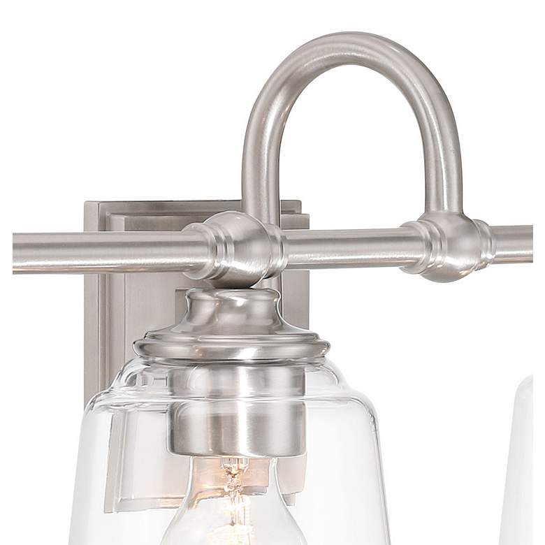 Image 6 Minka Lavery Antonia 4-Light 35-in Brushed Nickel Vanity Light with Shades more views