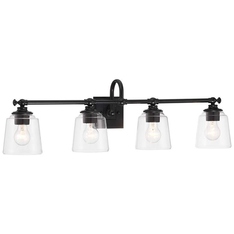 Image 1 Minka Lavery Antonia 4-Light 35-in Coal Black Vanity Light