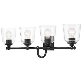 Image2 of Minka Lavery Antonia 4-Light 35-in Coal Black Vanity Light more views