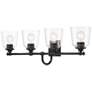 Thumbnail2 of Minka Lavery Antonia 4-Light 35-in Coal Black Vanity Light more views