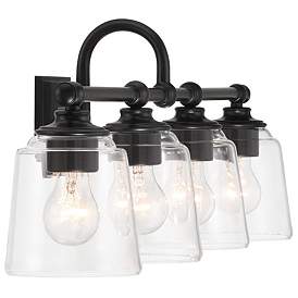 Image4 of Minka Lavery Antonia 4-Light 35-in Coal Black Vanity Light more views
