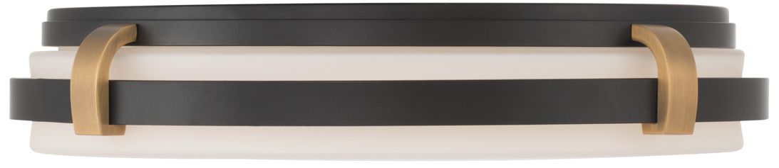 Image 6 Minka Lavery Arclume 5CCT LED 14.75-in Black n Brass Flush Mount with Shade more views