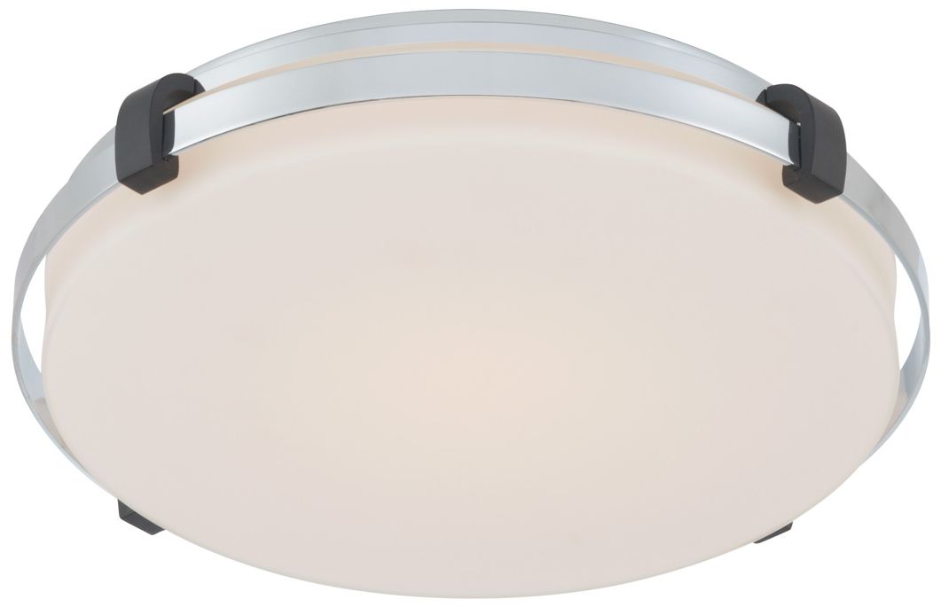 Image 5 Minka Lavery Arclume 5CCT LED 14.75in Chrome n Black Flush Mount with Shade more views