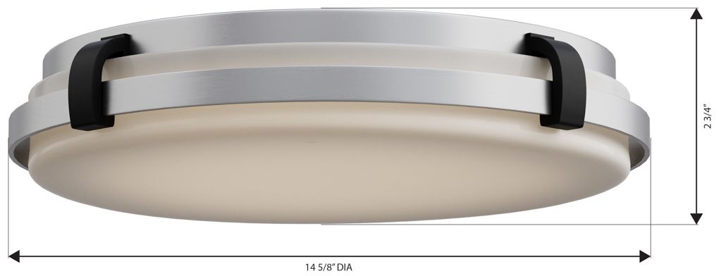 Image 7 Minka Lavery Arclume 5CCT LED 14.75in Chrome n Black Flush Mount with Shade more views
