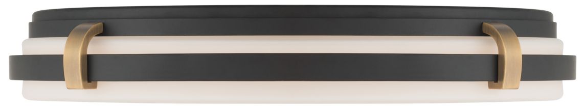 Image 7 Minka Lavery Arclume 5CCT LED 18.75-in Black n Brass Flush Mount with Shade more views
