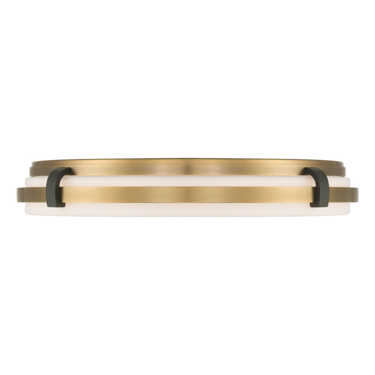 Minka Lavery Arclume 5CCT LED 18.75-in Brass n Black Flush Mount with Shade