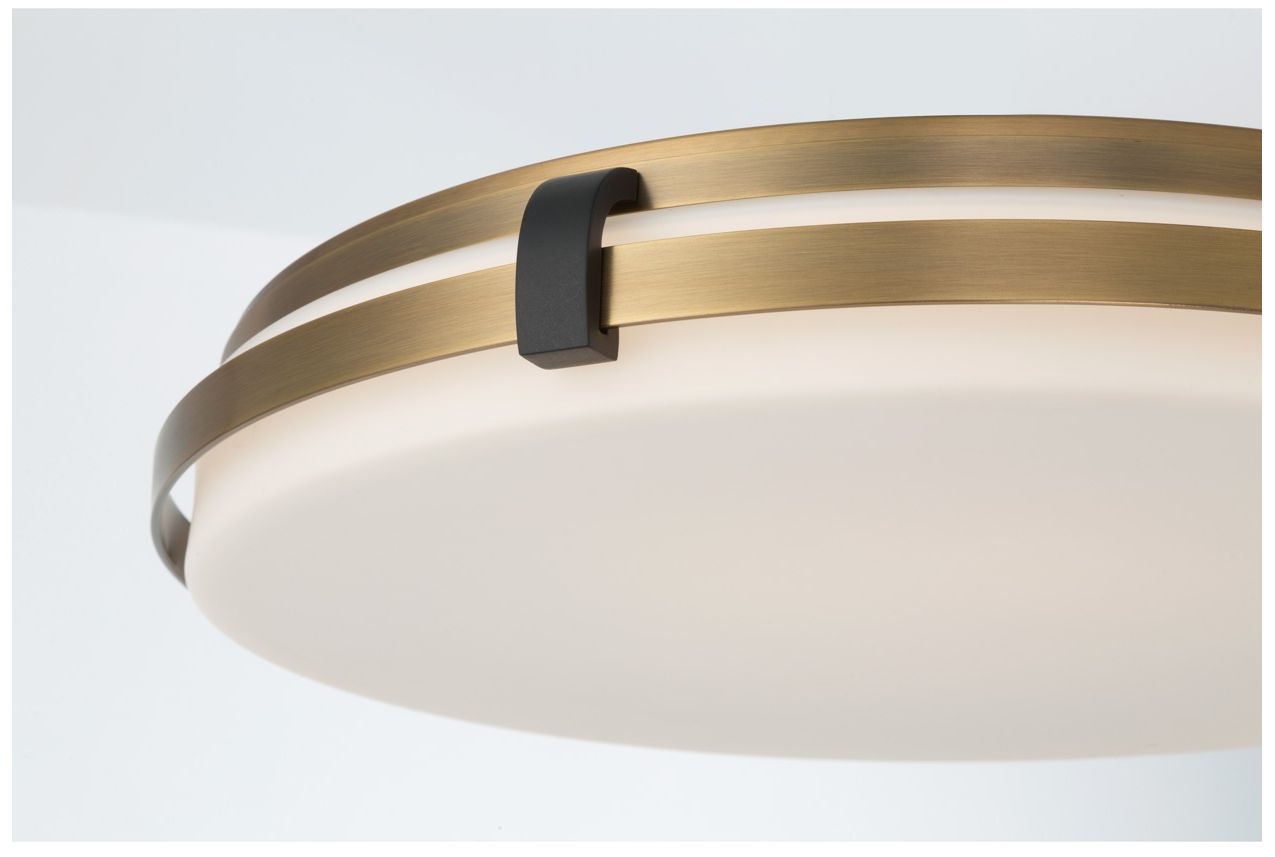 Image 5 Minka Lavery Arclume 5CCT LED 18.75-in Brass n Black Flush Mount with Shade more views