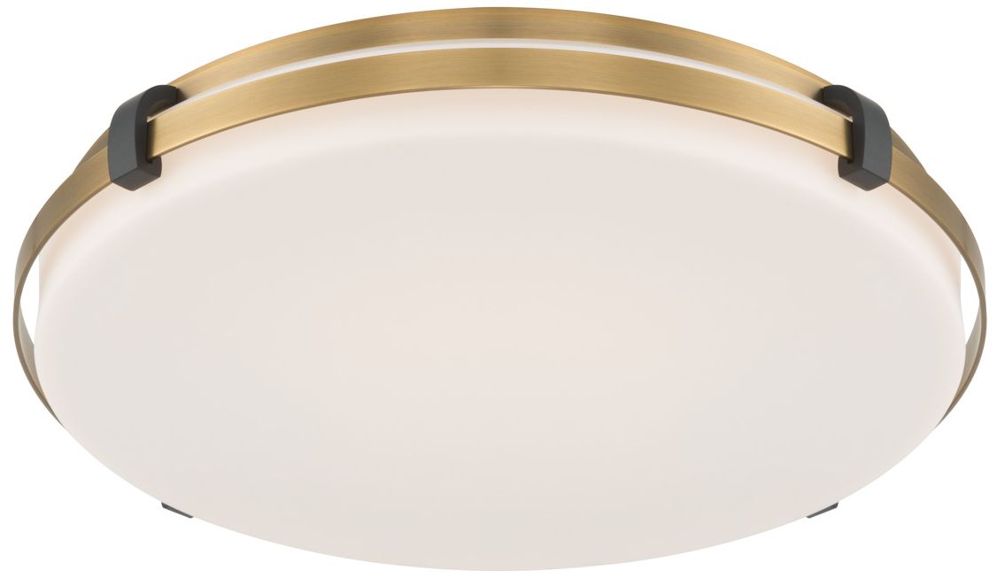 Image 6 Minka Lavery Arclume 5CCT LED 18.75-in Brass n Black Flush Mount with Shade more views