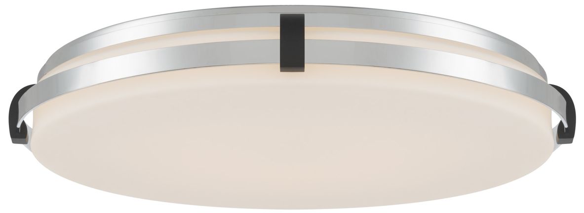 Image 3 Minka Lavery Arclume 5CCT LED 18.75in Chrome n Black Flush Mount with Shade more views