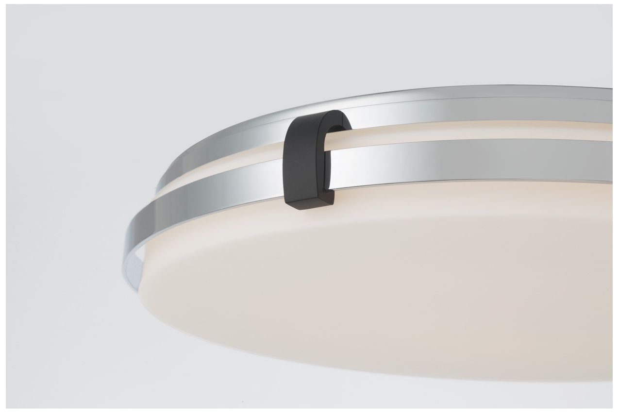 Image 5 Minka Lavery Arclume 5CCT LED 18.75in Chrome n Black Flush Mount with Shade more views