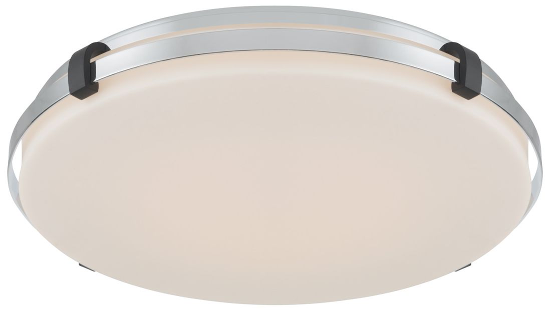 Image 6 Minka Lavery Arclume 5CCT LED 18.75in Chrome n Black Flush Mount with Shade more views