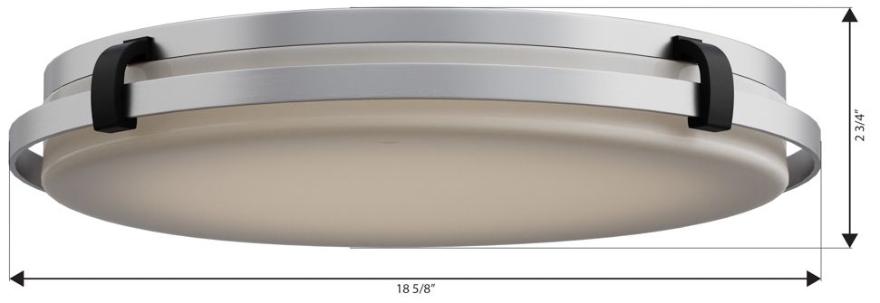 Minka Lavery Arclume 5CCT LED 18.75in Chrome n Black Flush Mount with Shade