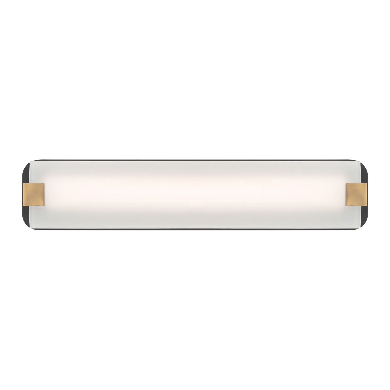 Minka Lavery Arclume LED 24-in Black and Brass Vanity Light Bar with Shade