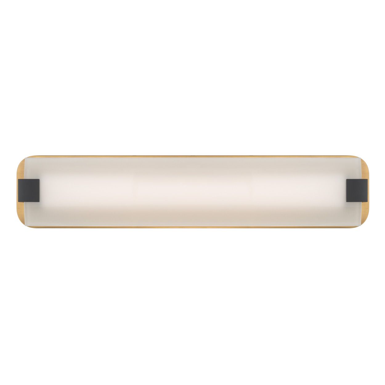 Minka Lavery Arclume LED 24-in Brass and Black Vanity Light Bar with Shade