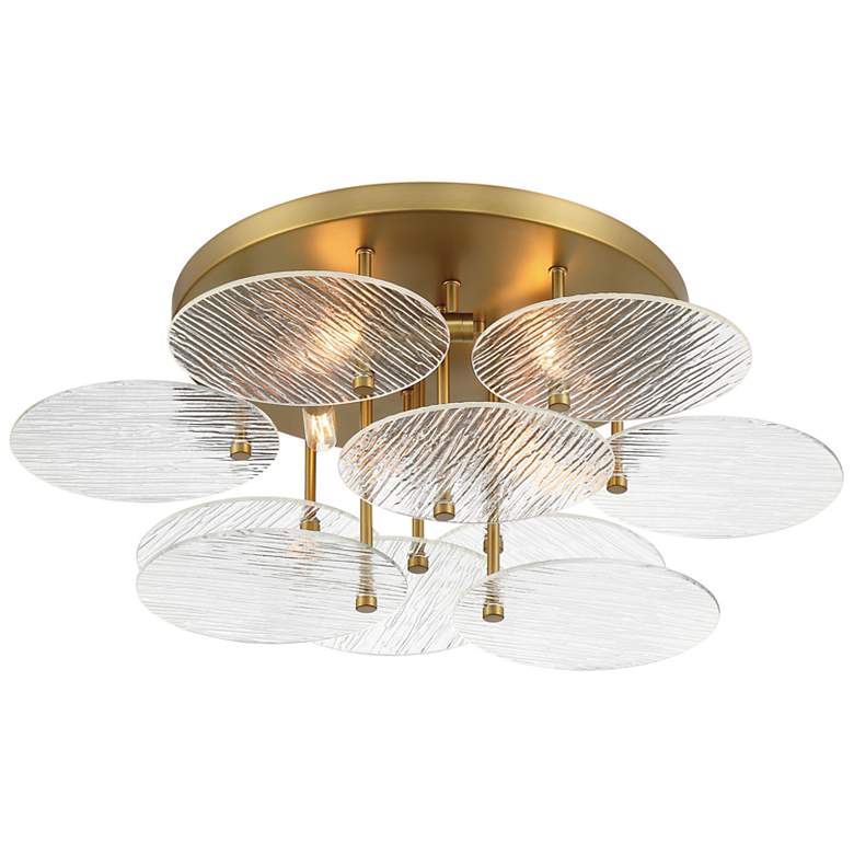 Image 3 Minka-Lavery Artze 25" 4-Light Soft Brass Flush Mount Ceiling Light more views