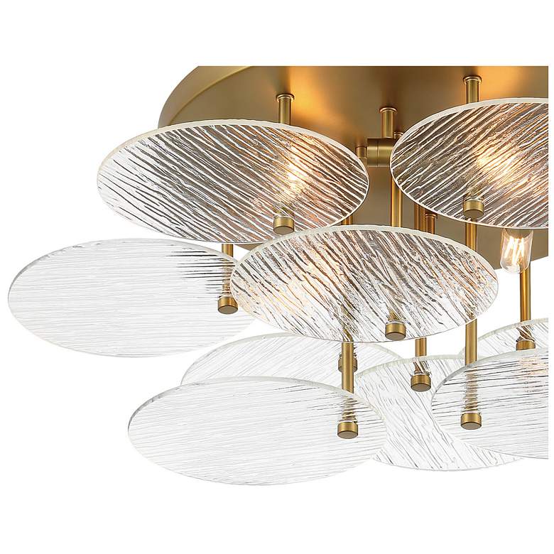 Image 4 Minka-Lavery Artze 25" 4-Light Soft Brass Flush Mount Ceiling Light more views