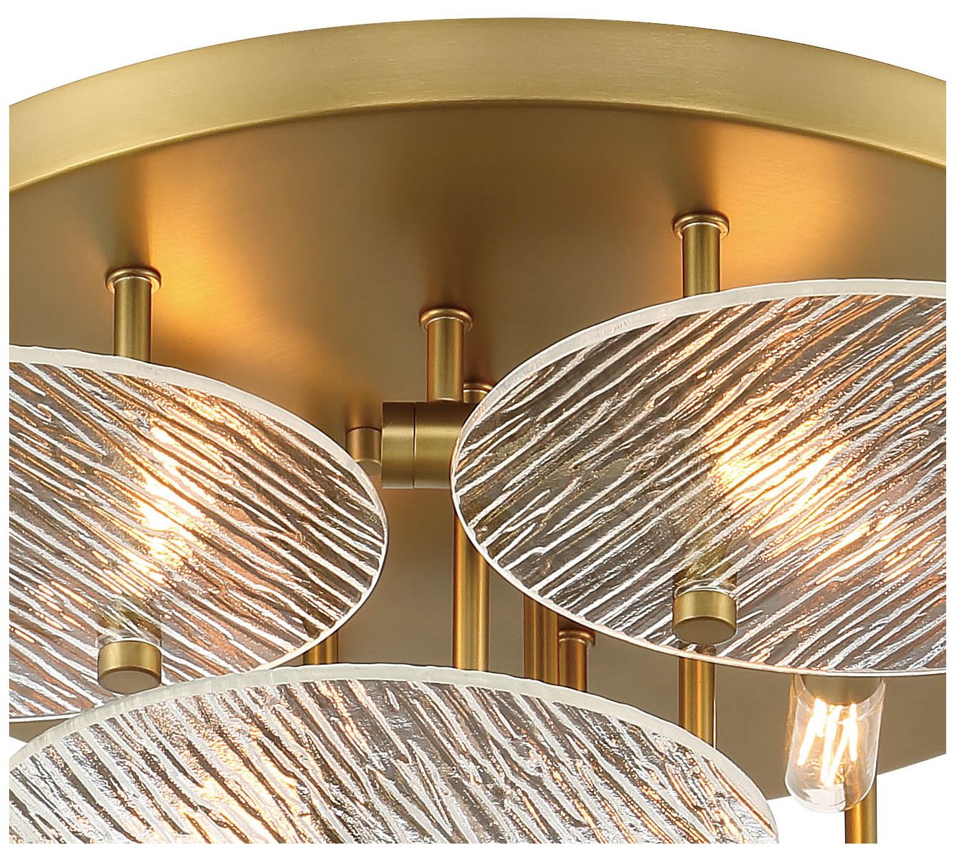 Image 6 Minka-Lavery Artze 25" 4-Light Soft Brass Flush Mount Ceiling Light more views