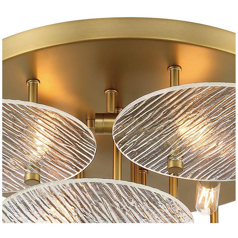 Image 6 Minka-Lavery Artze 25" 4-Light Soft Brass Flush Mount Ceiling Light more views