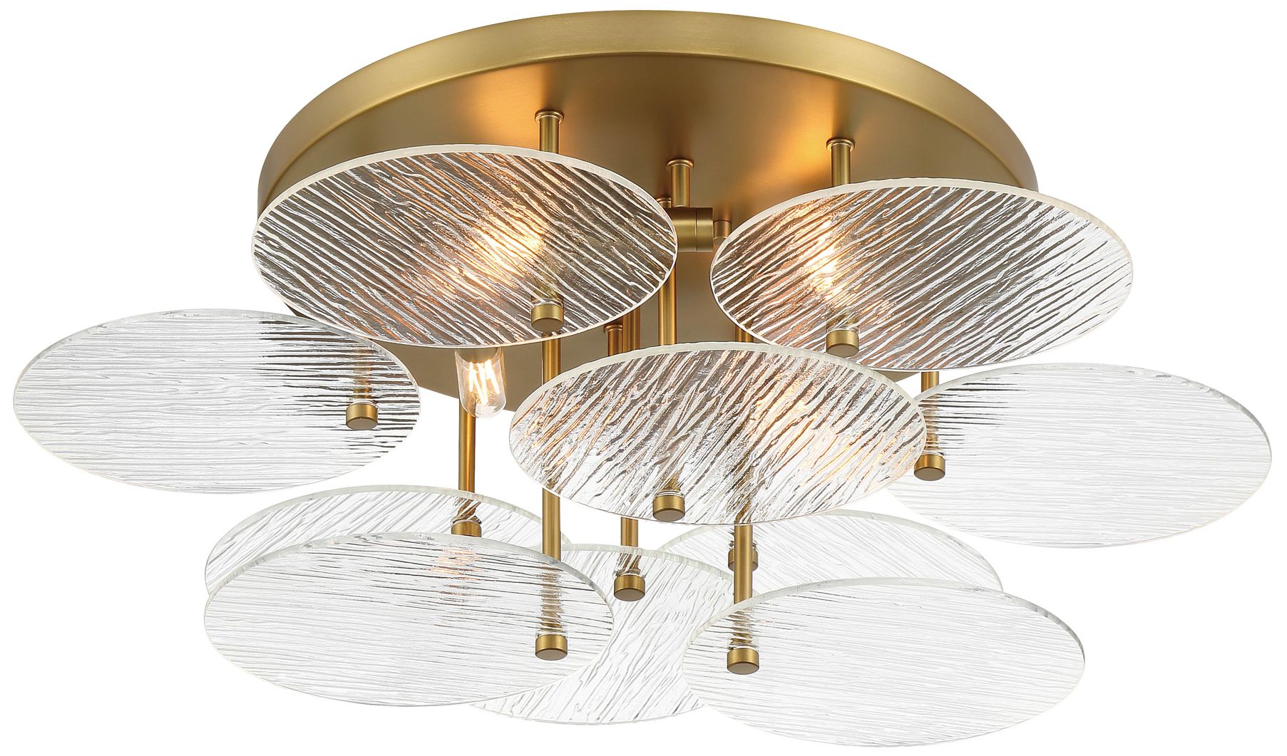 Image 2 Minka-Lavery Artze 4-Light Soft Brass Flush Mount