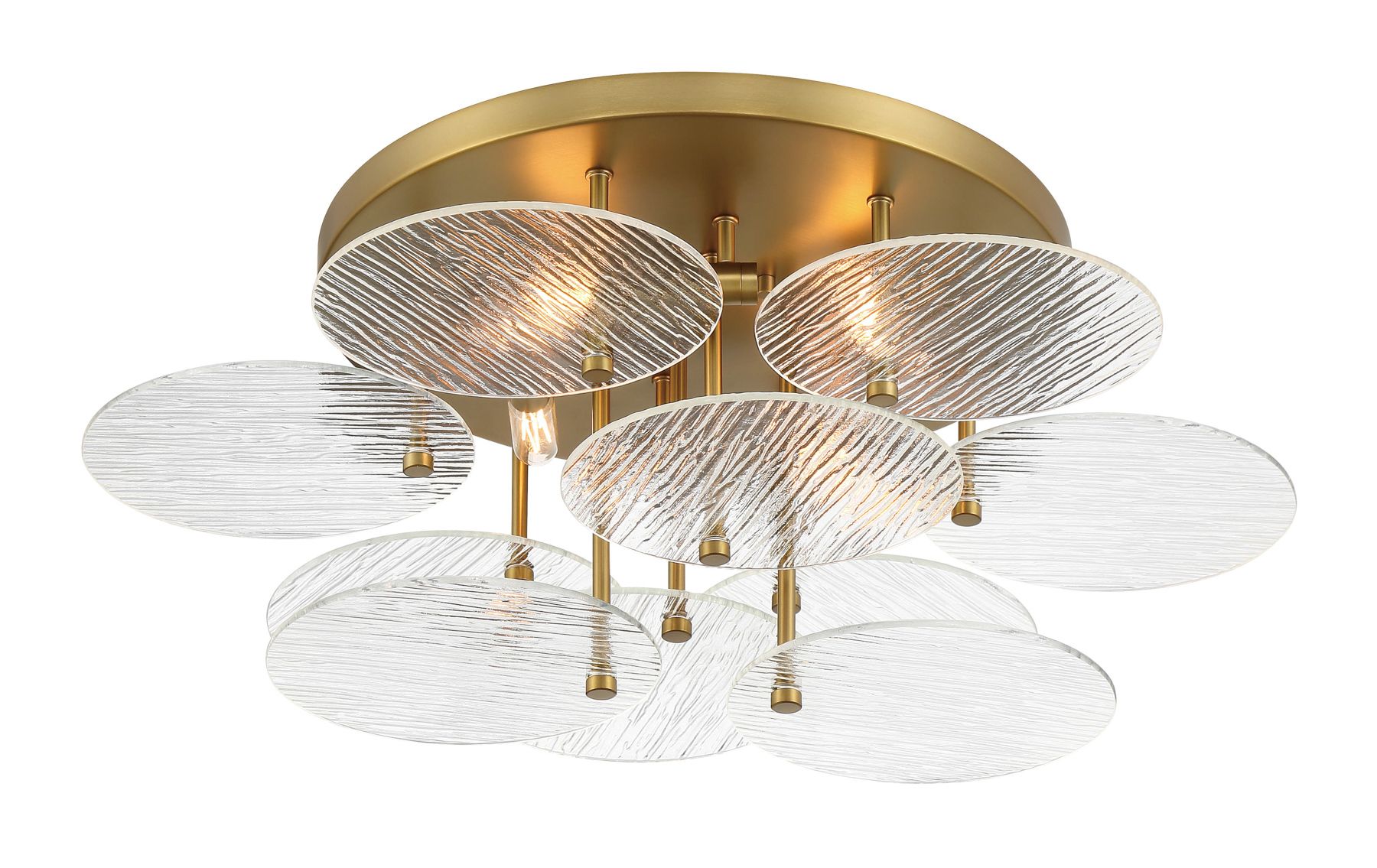 Image 4 Minka-Lavery Artze 4-Light Soft Brass Flush Mount more views