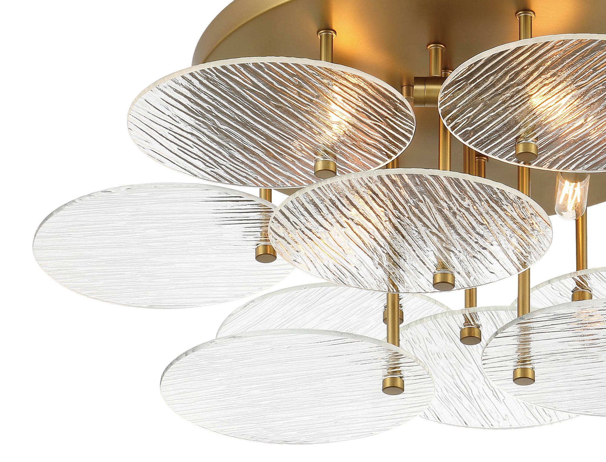 Image 5 Minka-Lavery Artze 4-Light Soft Brass Flush Mount more views