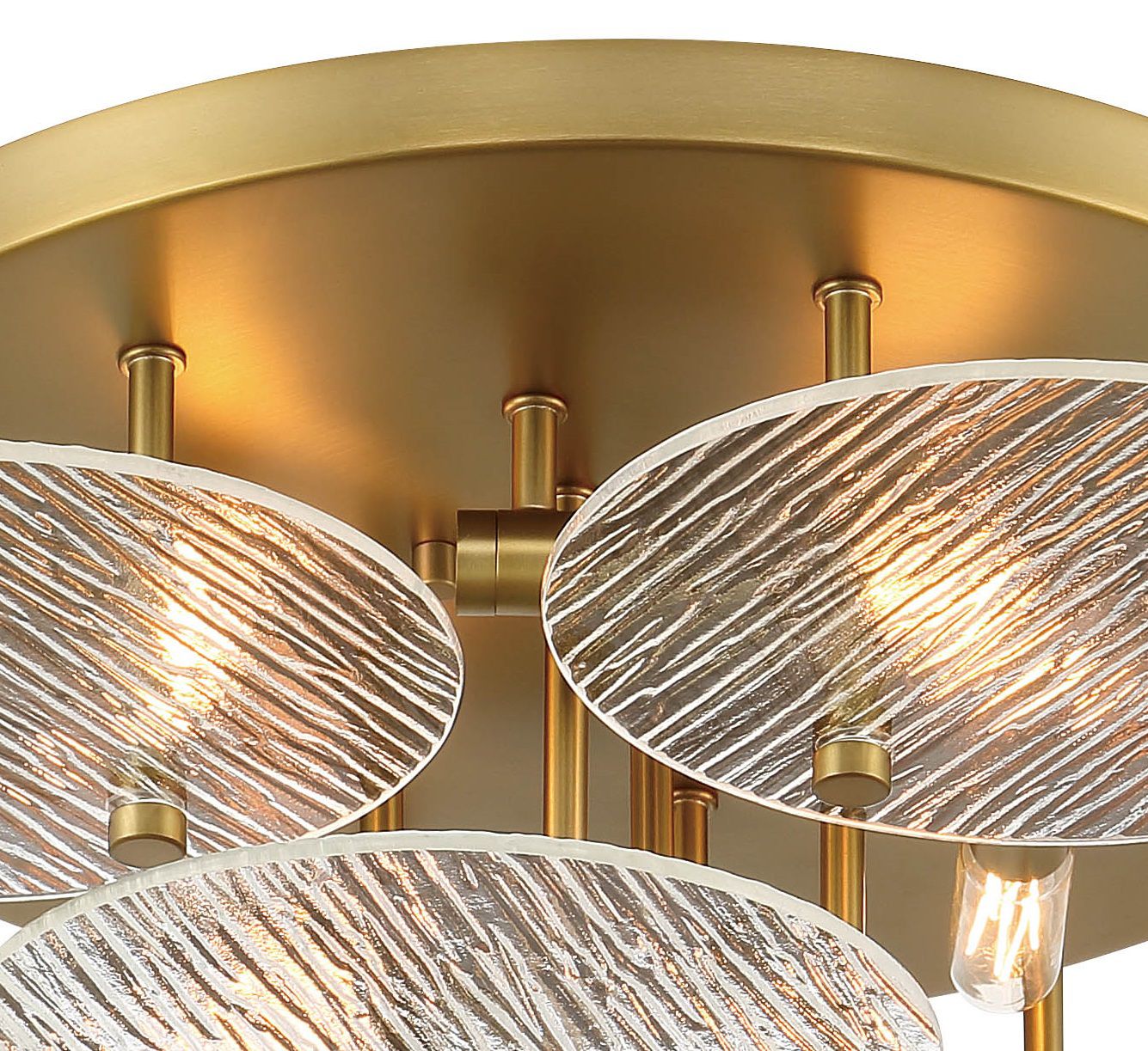Image 7 Minka-Lavery Artze 4-Light Soft Brass Flush Mount more views