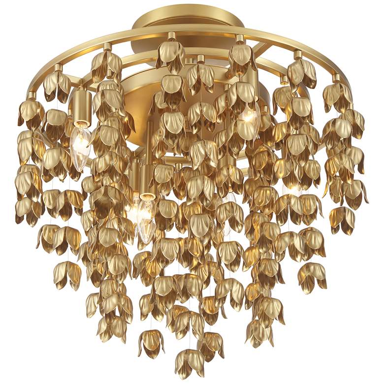 Image 1 Minka Lavery Ashgrove 6-Light 21-in Legacy Brass Indoor Semi-Flush