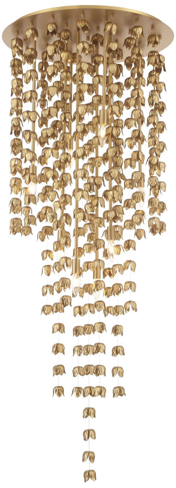 Image 2 Minka-Lavery Ashgrove 8-Light 24-in Legacy Brass Pendant with Brass Shade