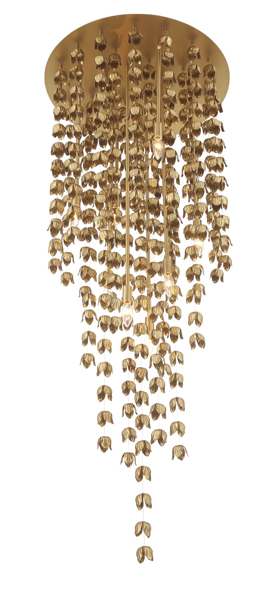 Minka-Lavery Ashgrove 8-Light 24-in Legacy Brass Pendant with Brass Shade