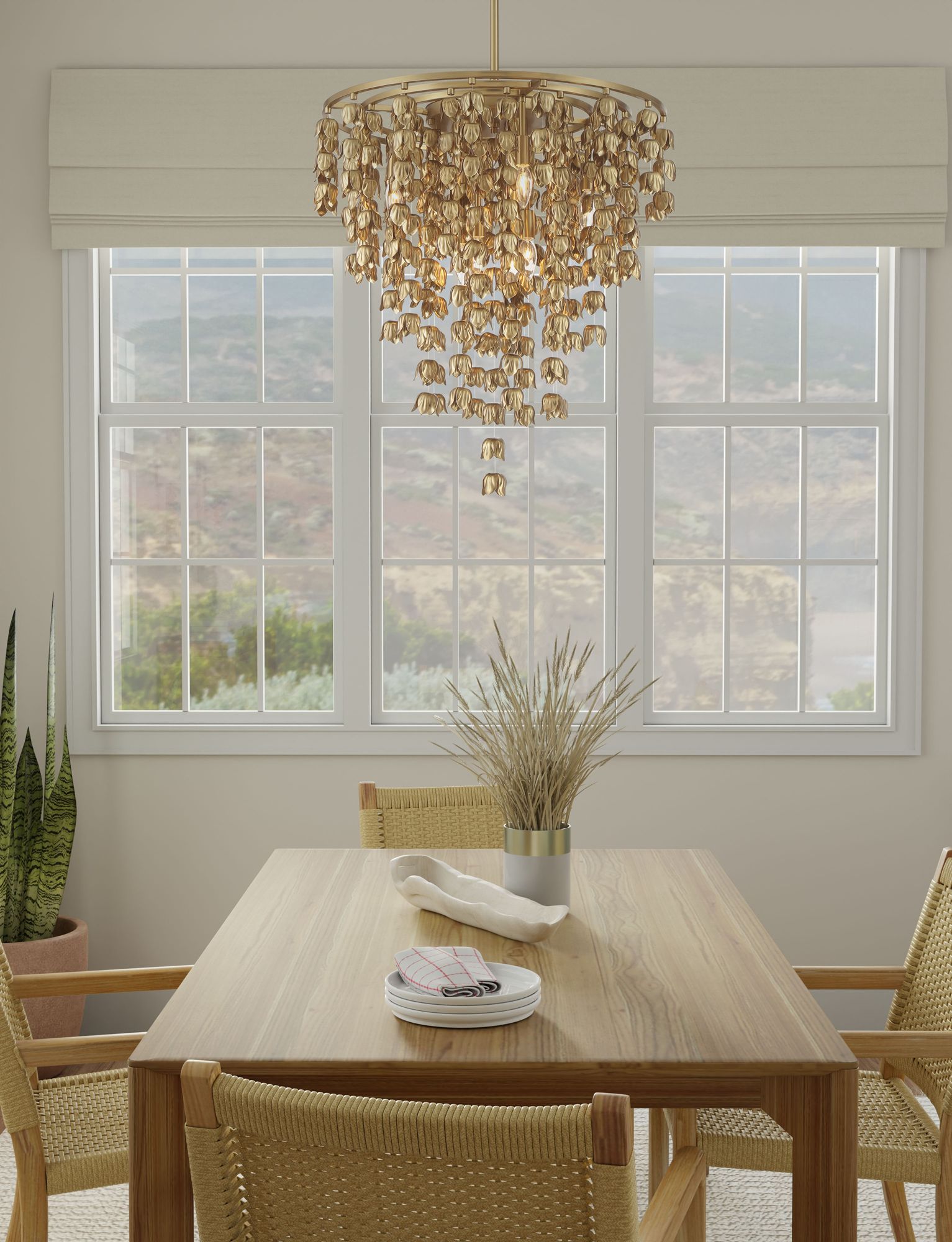 Image 2 Minka-Lavery Ashgrove 8-Light 26-in Legacy Brass Pendant with Brass Shade more views