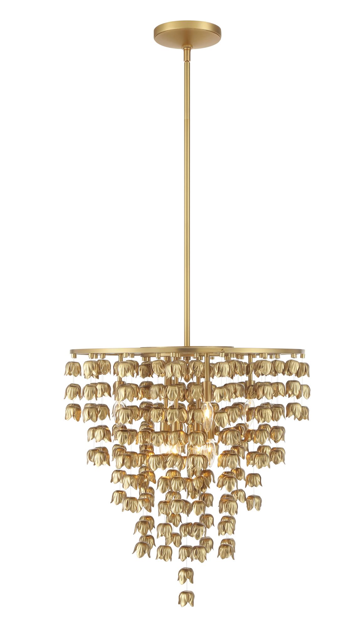 Image 3 Minka-Lavery Ashgrove 8-Light 26-in Legacy Brass Pendant with Brass Shade more views