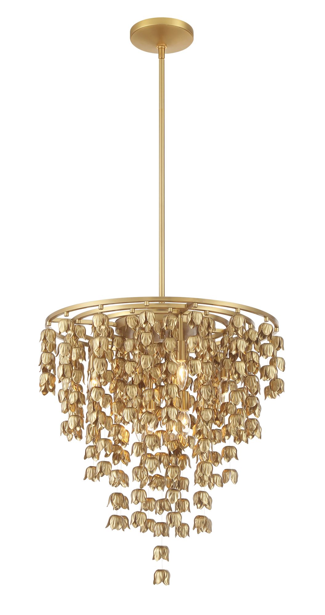 Minka-Lavery Ashgrove 8-Light 26-in Legacy Brass Pendant with Brass Shade