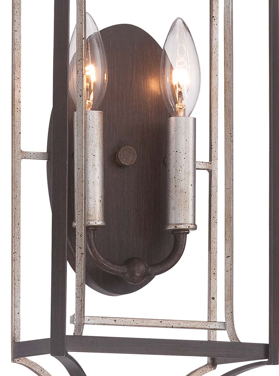 Image 3 Minka Lavery Astrapia 2-Light Dark Rub Sienna With Aged Silver Wall Sconce more views