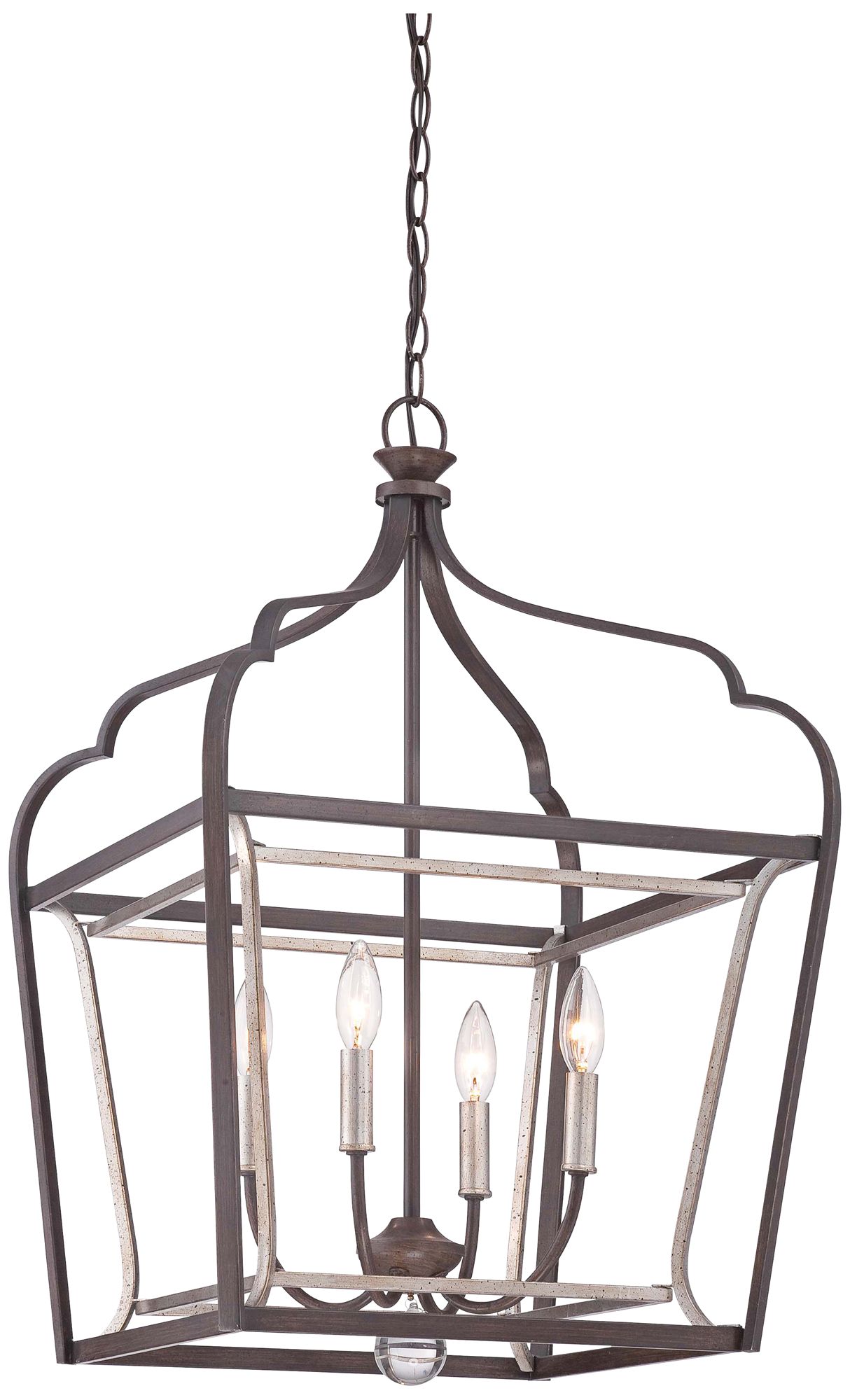 Image 2 Minka-Lavery Astrapia 4-Light Dark Rubbed Sienna with Aged Silver Pendant