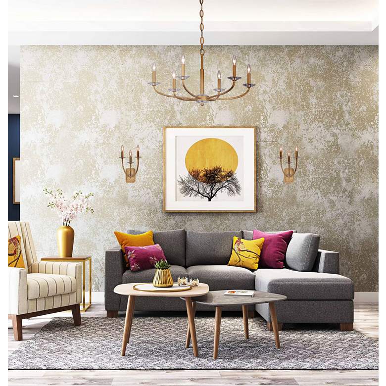Image 3 Minka-Lavery Atella 3-Light Ashen Gold Wall Sconce more views