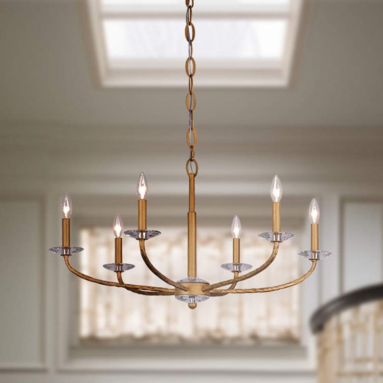 Image 1 Minka-Lavery Atella 32" Wide 6-Light Traditional Ashen Gold Chandelier