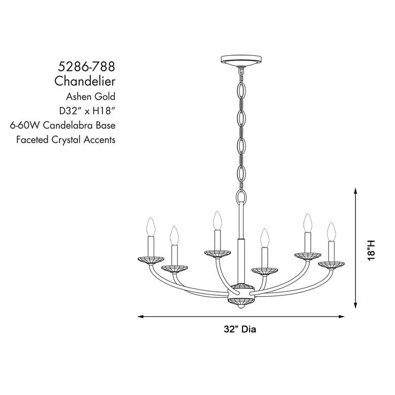 Image 5 Minka-Lavery Atella 32" Wide 6-Light Traditional Ashen Gold Chandelier more views