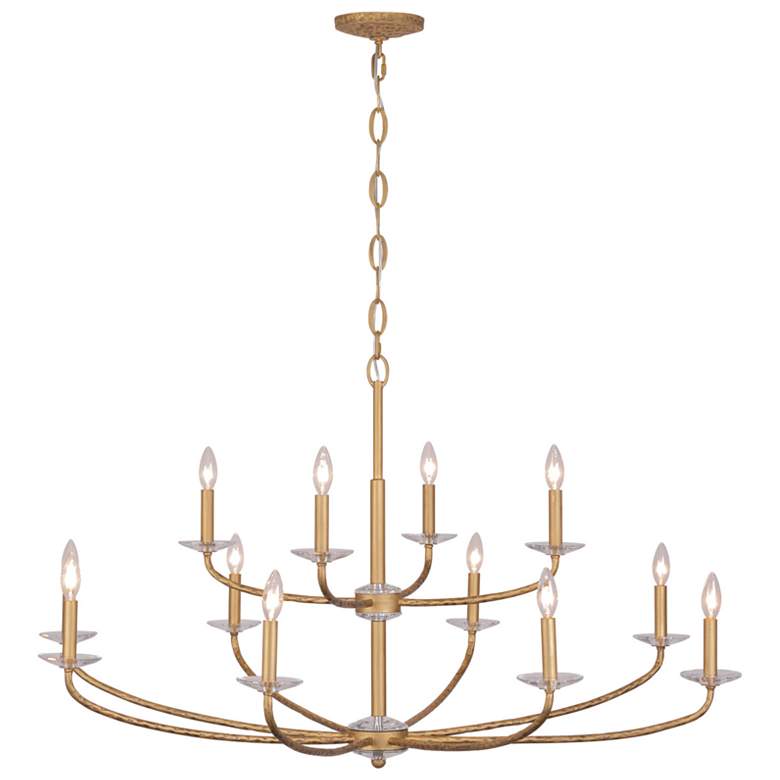 Image 2 Minka-Lavery Atella 48" Traditional 12-Light Ashen Gold Chandelier