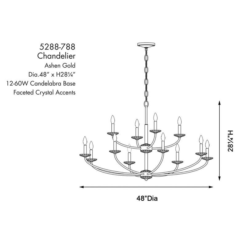 Image 6 Minka-Lavery Atella 48" Traditional 12-Light Ashen Gold Chandelier more views