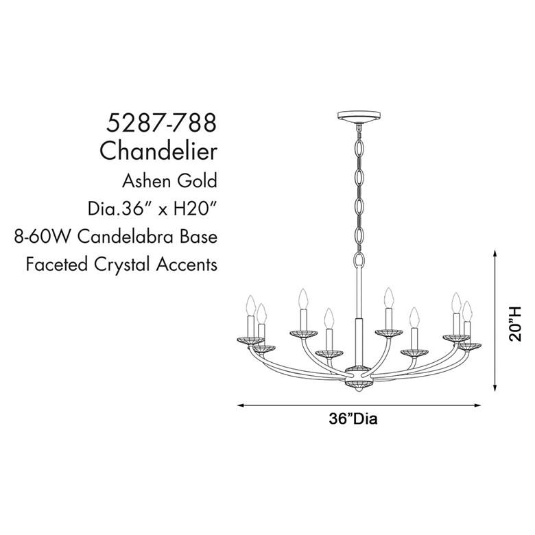 Image 5 Minka-Lavery Atella 8-Light Ashen Gold Chandelier more views